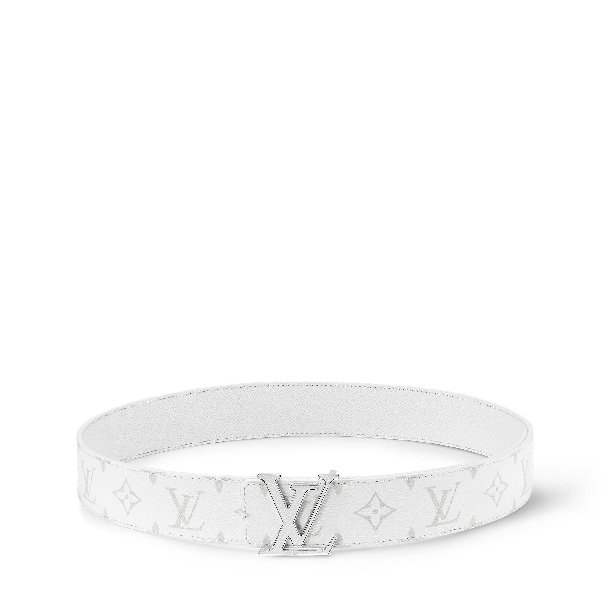 Louis Vuitton ホワイト ラバーベルト Shop LV Shadow 40mm Reversible Belt on Sale at BeyondStyle